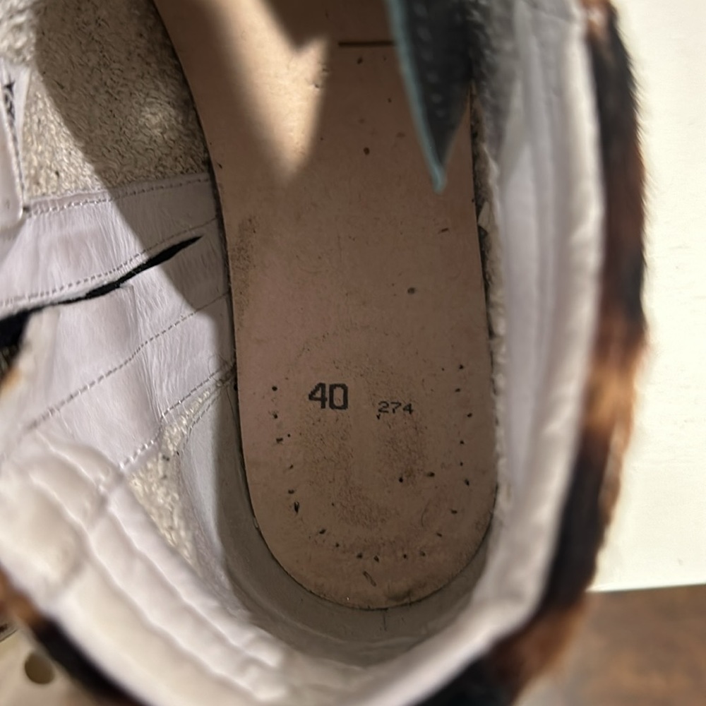 Golden Goose pony style calfskin leopard fur Slide sz 40 - Picture 6 of 8